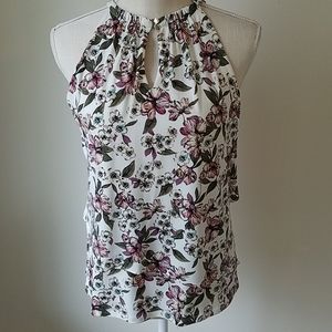 White House Black Market. Sleeveless printed top